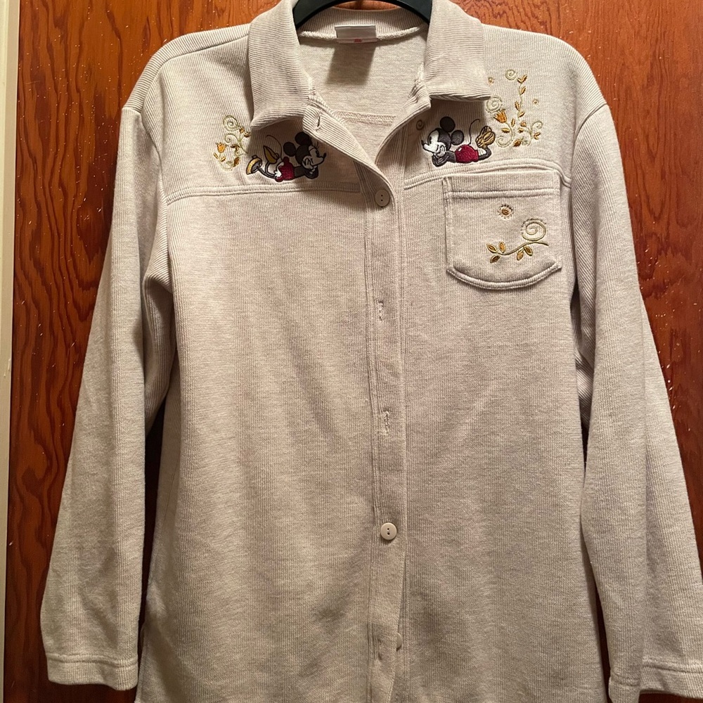 Disney Beige Knit Top with Red Logo Tag